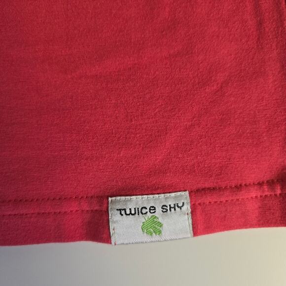 Twice Shy Floral Skull Salmon Colored Organic Fashion Tank Top size Large - Picture 7 of 12